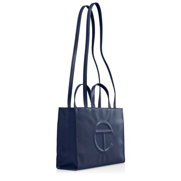 Telfar Medium Shopping Bag in Navy - Picture 1 of 13